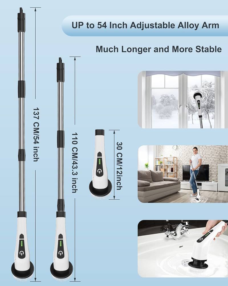 ZS - 8 in 1 Electric Cleaning Brush - Cordless