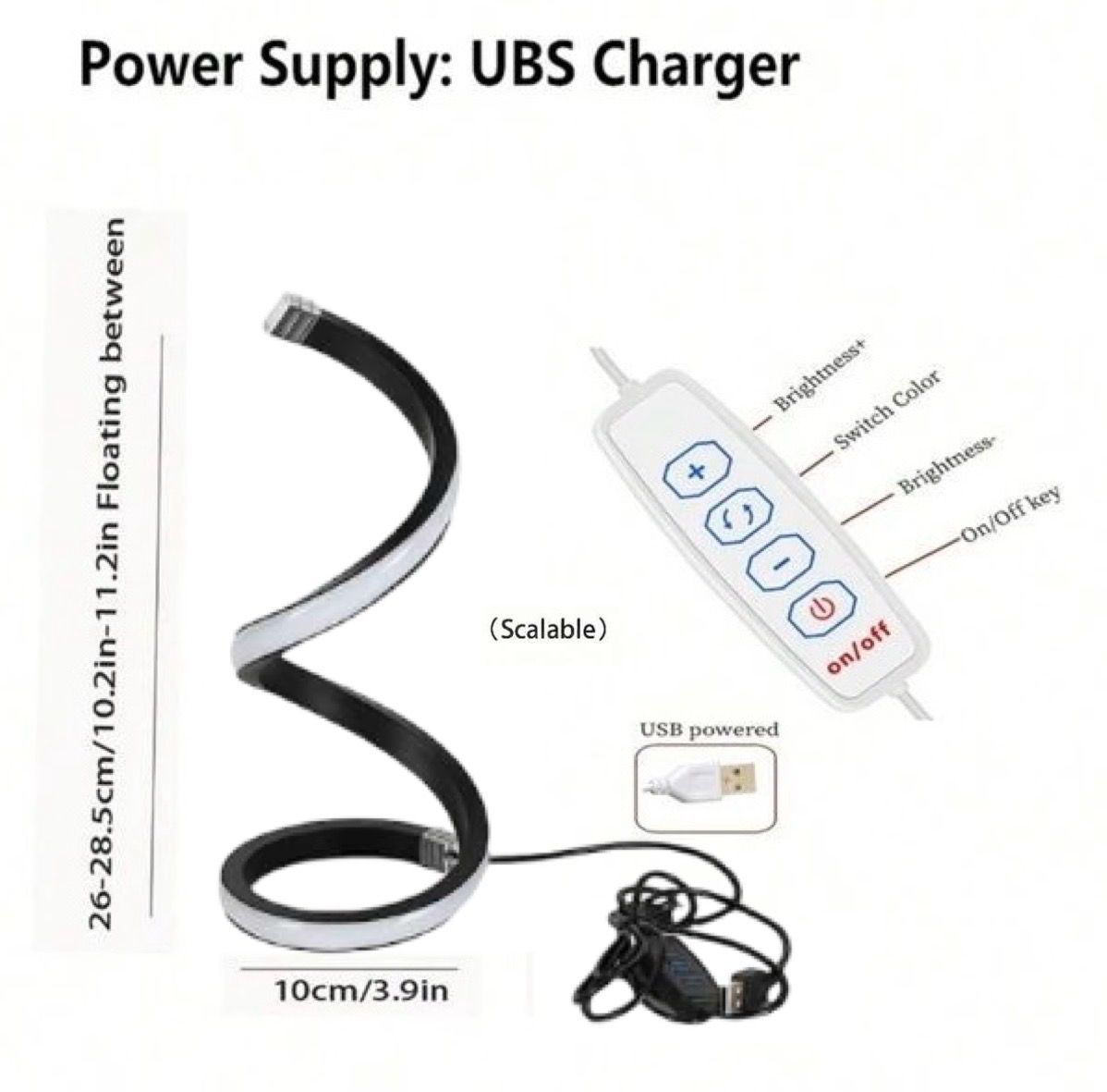 ZS - Spiral LED Table Lamp - Dimmable