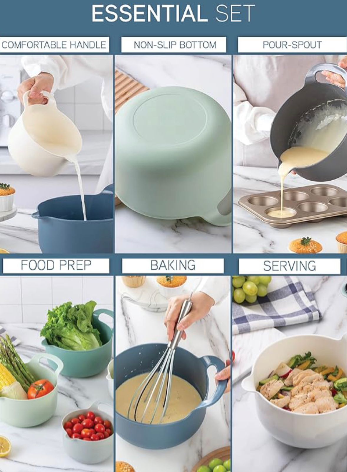 ZS - Cook with Color Nesting Mixing Bowl 4pcs Set