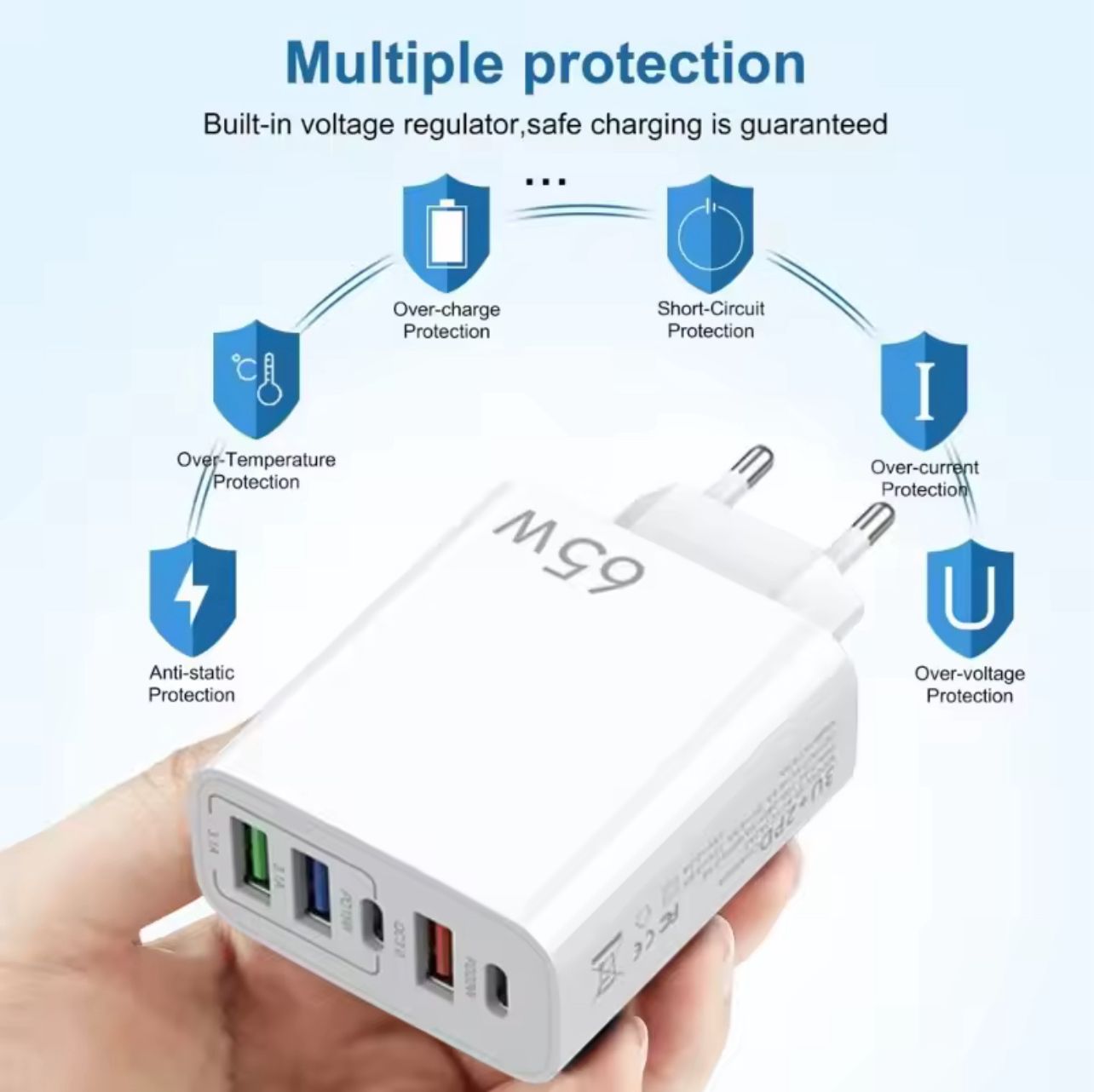 ZS - 5-Port 65W PD Fast Charging Charger