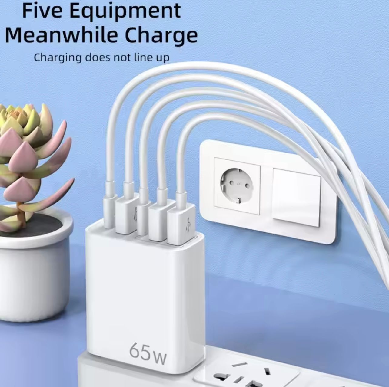 ZS - 5-Port 65W PD Fast Charging Charger