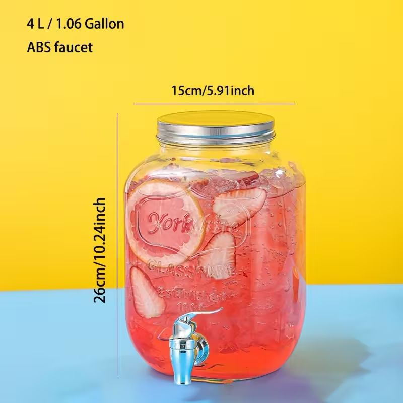 ZS - 4 Litre Glass Juice Dispenser