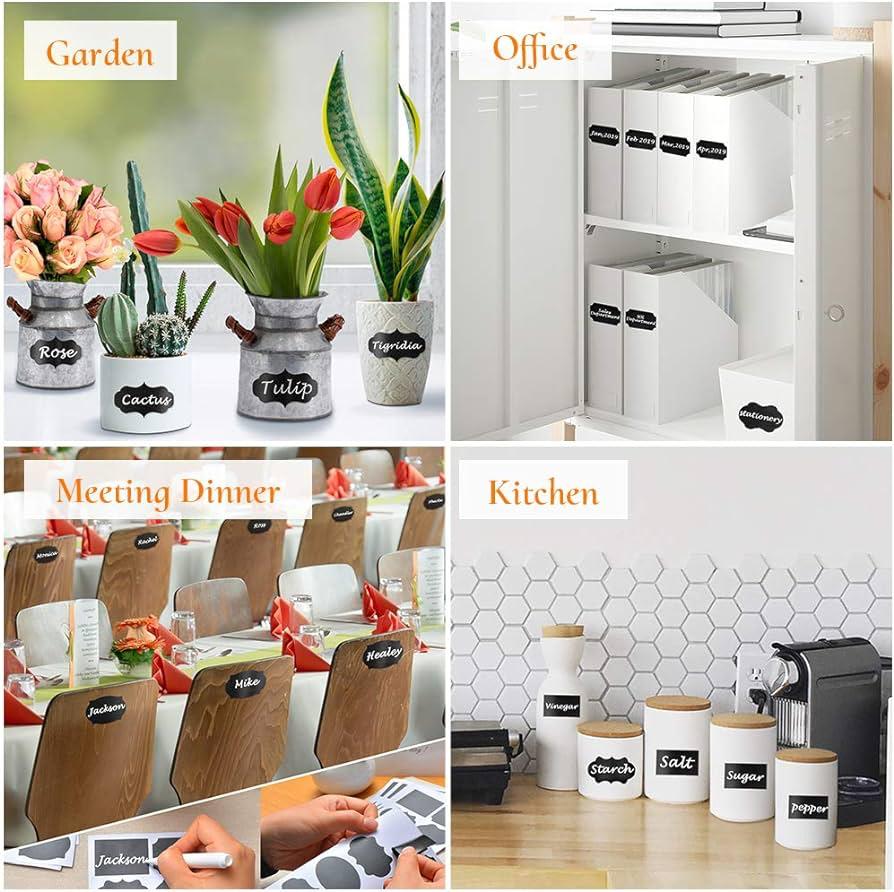 ZS - Multi Purpose Chalkboard Label Stickers 96 PCS Pack