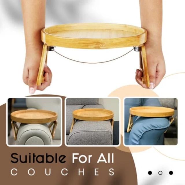 ZS - Bamboo Sofa Armrest Tray