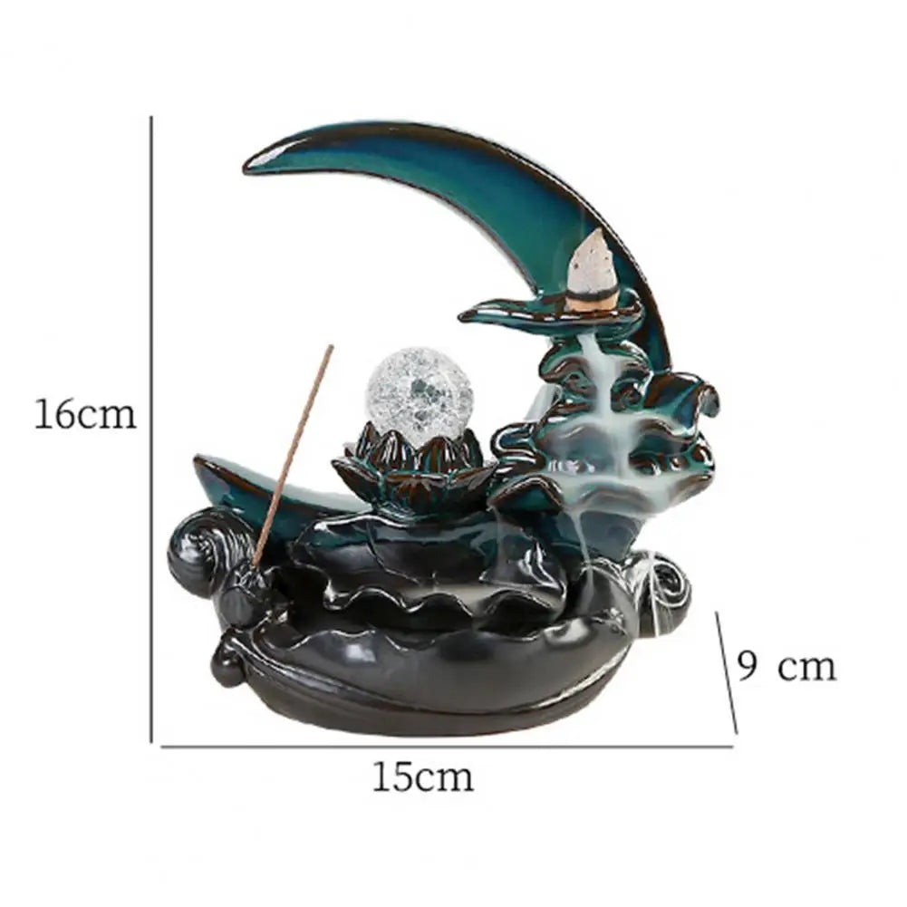 ZS - Waterfall Incense Burner Aromatherapy Ornament Home Decor
