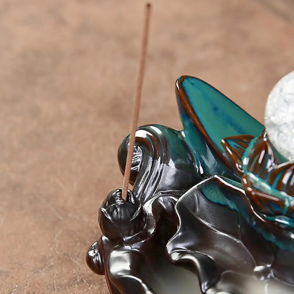 ZS - Waterfall Incense Burner Aromatherapy Ornament Home Decor