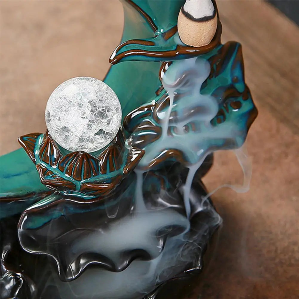 ZS - Waterfall Incense Burner Aromatherapy Ornament Home Decor
