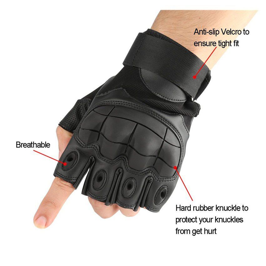 ZS - Tactical Gloves Military Rubber Knuckle Gloves