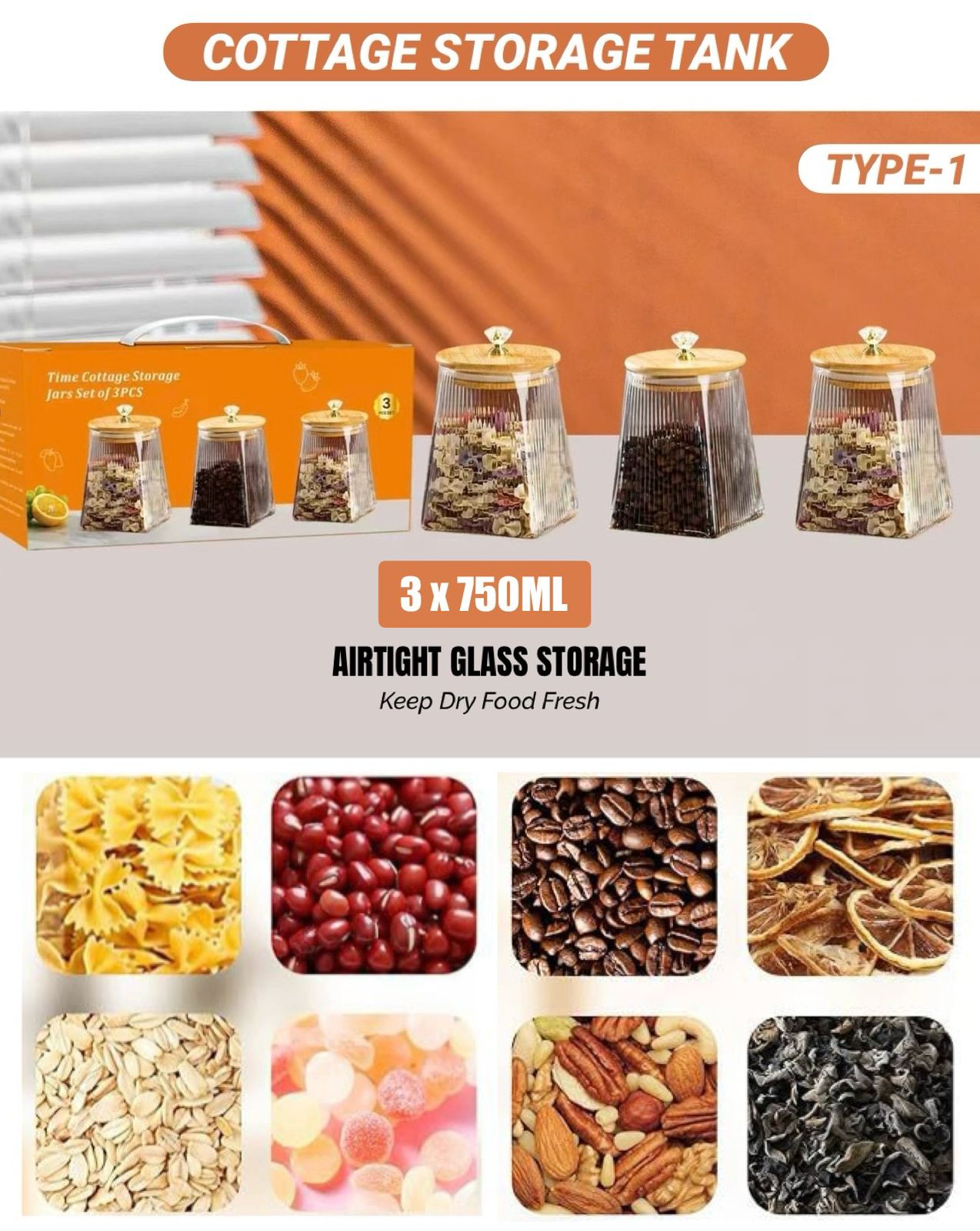 ZS - 3 Pieces Cottage Storage Tank