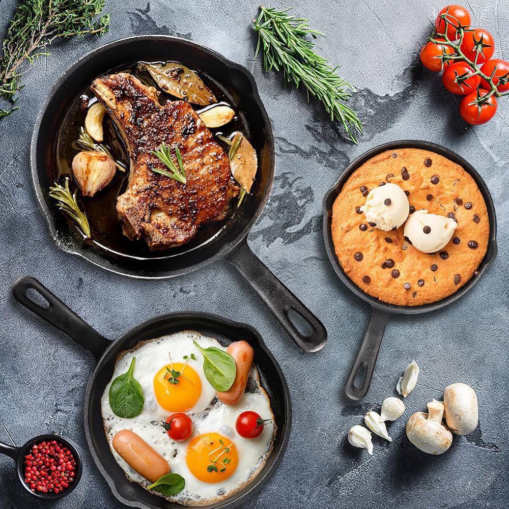ZS - AIYI®️ CAST-IRON SKILLET SET