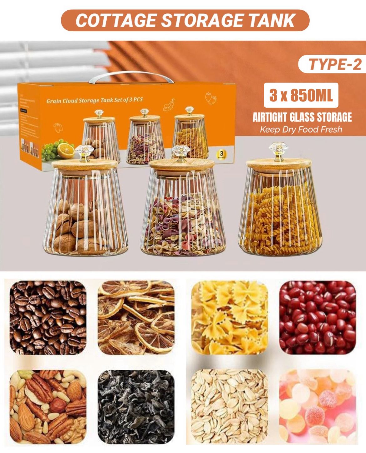 ZS - 3 Pieces Cottage Storage Tank