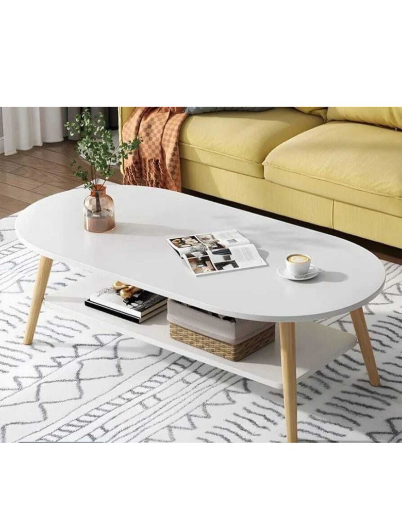 ZS - Modern Oval Coffee Table