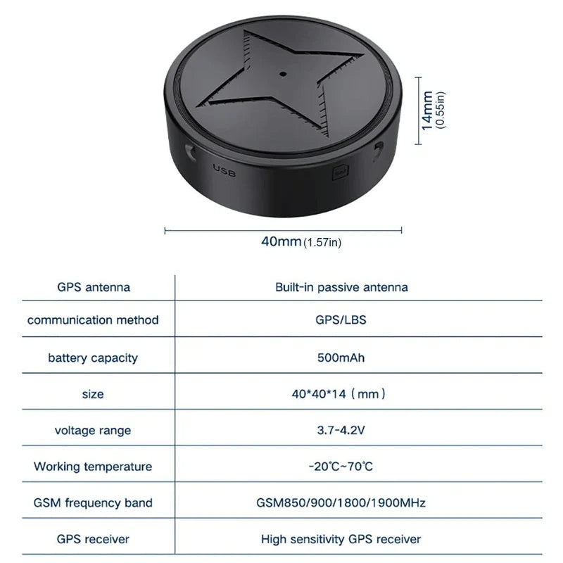 ZS - 2G Wireless GPS Strong Magnetic Locator For Pets/Elderly/Children