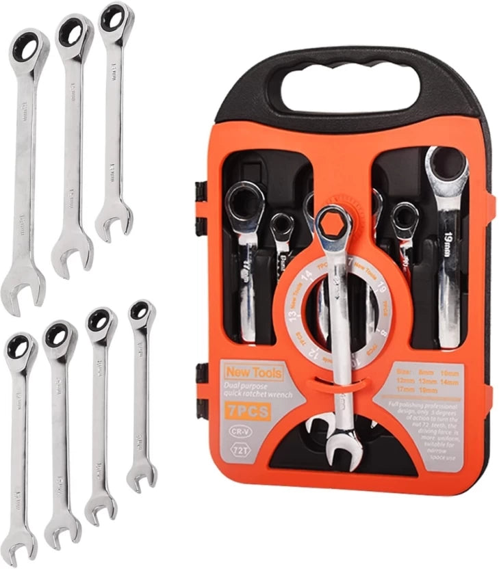 ZS - 7 Pieces Double Sided Rachet Wrench