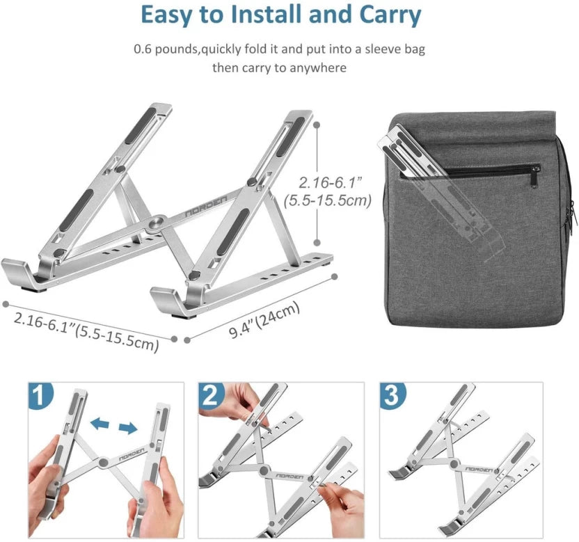 ZS - Portable Adjustable Aluminum Alloy Folding Computer Laptop Stand