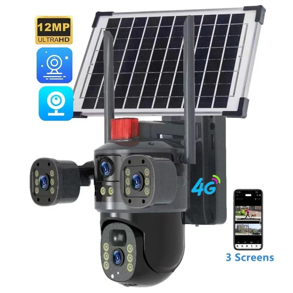 ZS - 12MP Solar CCTV Camera | Wireless Outdoor Security with Color Night Vision