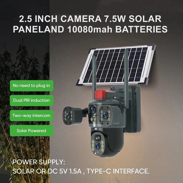 ZS - 12MP Solar CCTV Camera | Wireless Outdoor Security with Color Night Vision