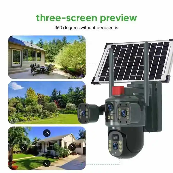 ZS - 12MP Solar CCTV Camera | Wireless Outdoor Security with Color Night Vision