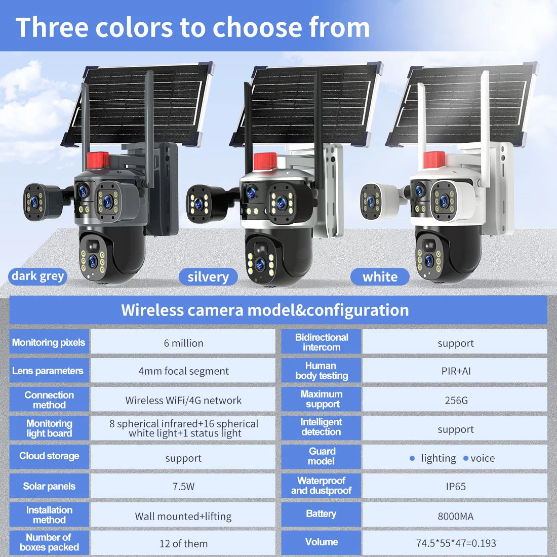 ZS - 12MP Solar CCTV Camera | Wireless Outdoor Security with Color Night Vision