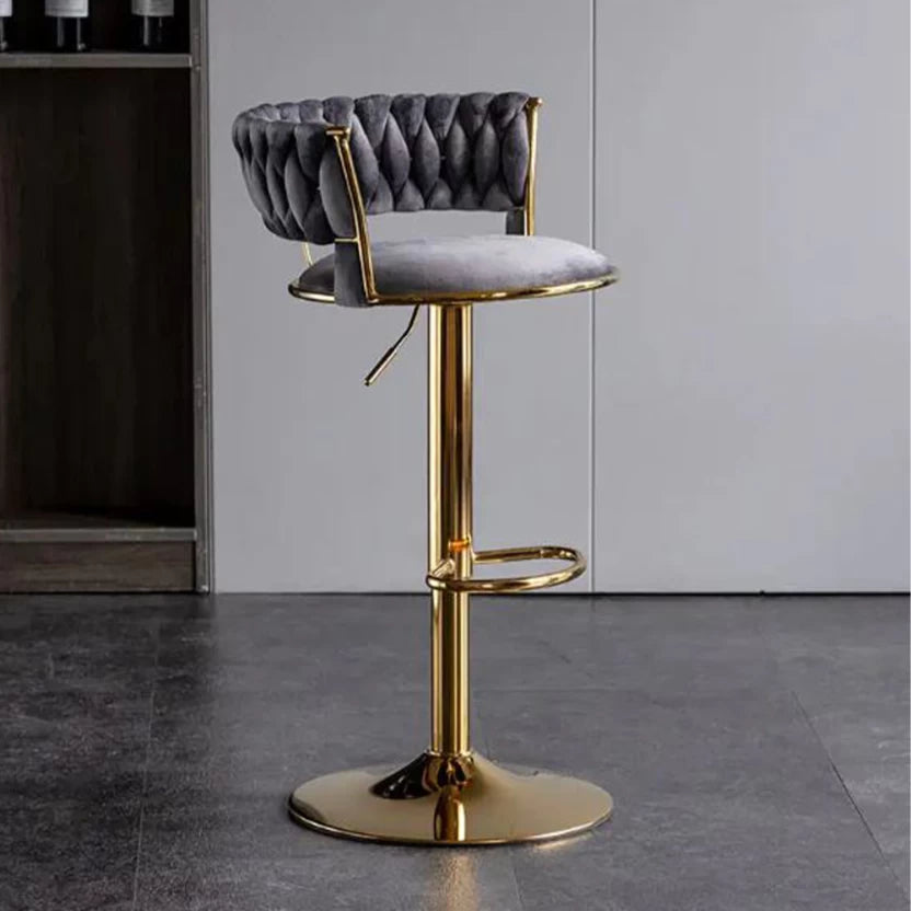 ZS - Novah Velvet Swivel Barstool