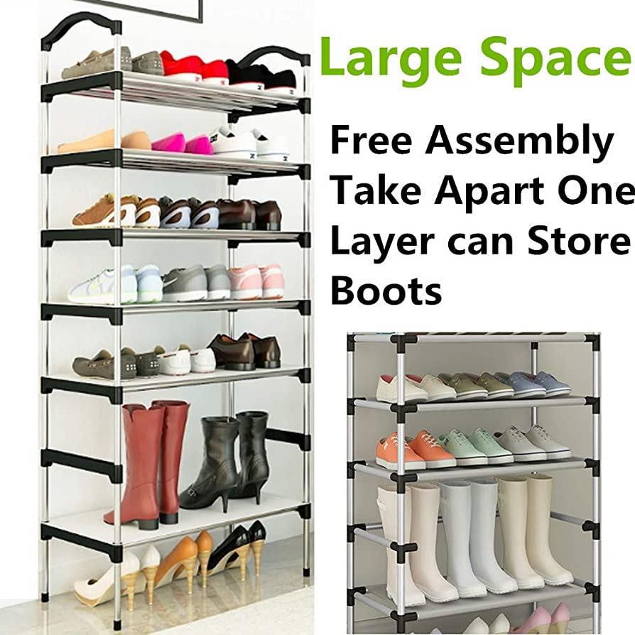 ZS - 7-Tier Shoe Rack - Black