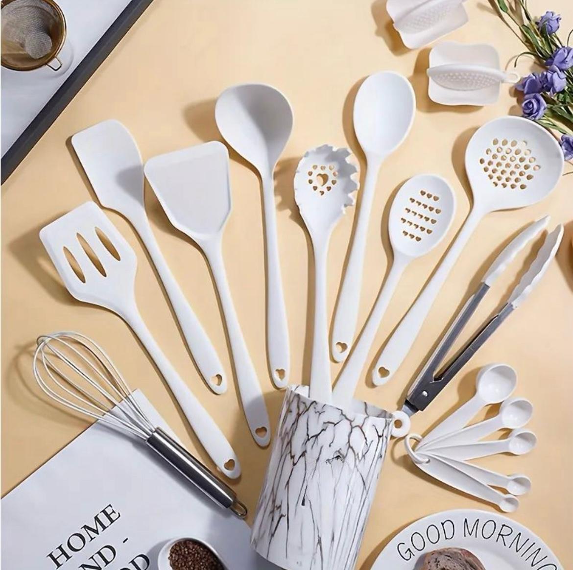 ZS - 18 Pcs Silicone Kitchen Tools Utensils