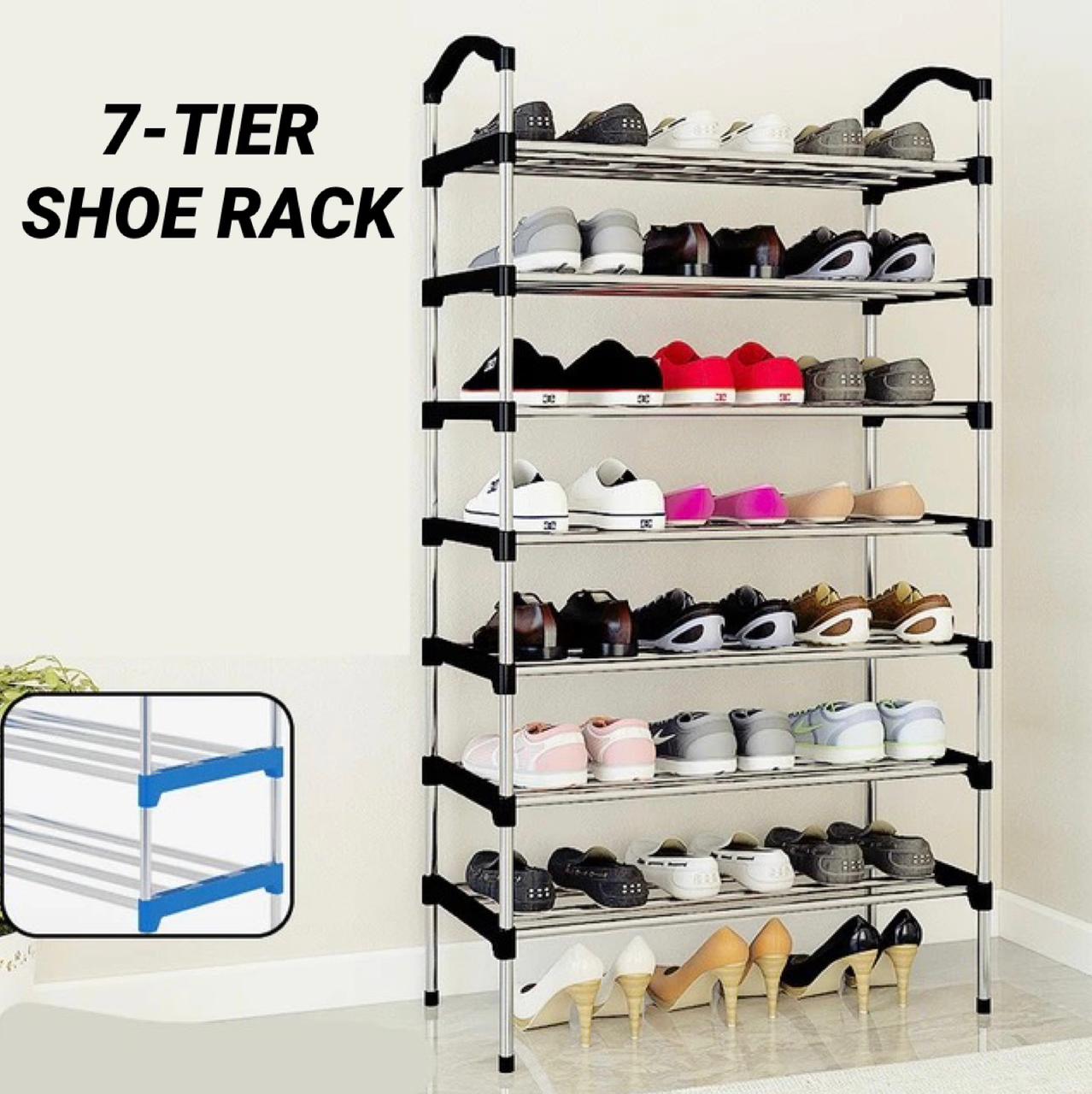 ZS - 7-Tier Shoe Rack - Black