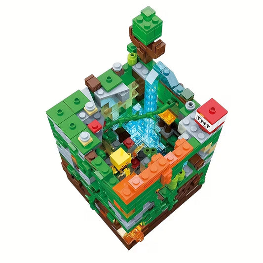 ZS - Mimcraft-Themed Building Block Set with LED Lighting