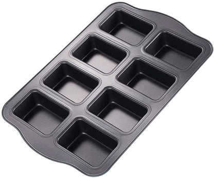 ZS - Baking Pan 8 Cup 36x24x3.5ccm Mini Loaf/Brownie Carbon Steel -Bakers Basics