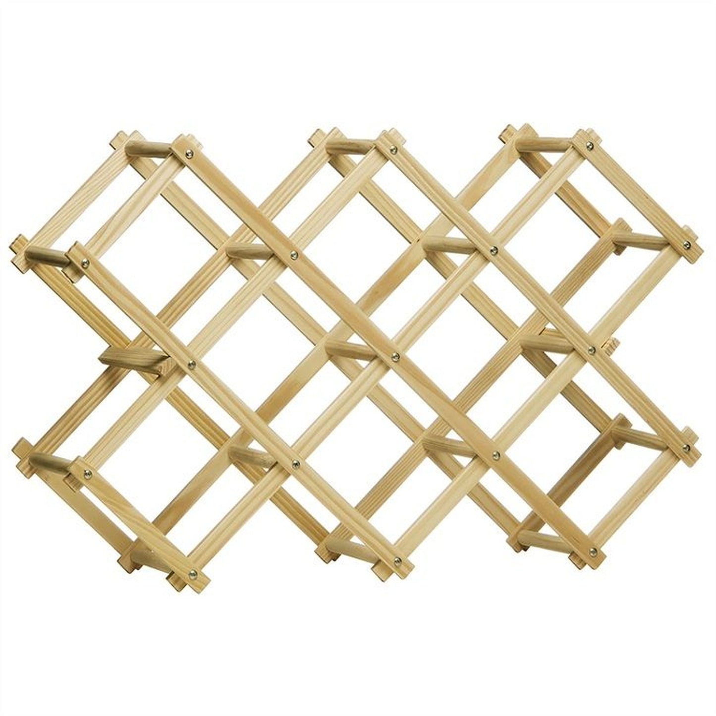 ZS - Foldable Wood Wine Rack Holder Storage Display Stand