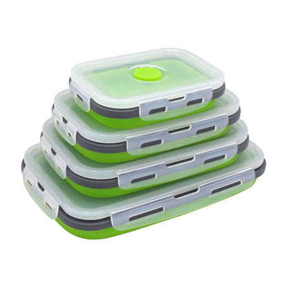 ZS - Collapsible Silicone Lunch Boxes - Set of Four