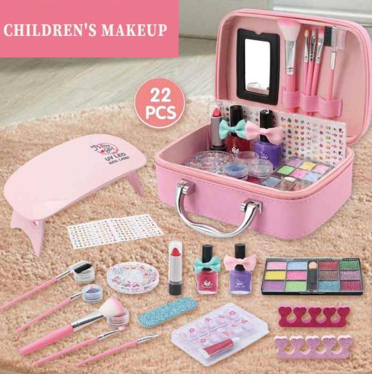 ZS DIY Pretend Play Makeup Barbie Cosmetic Pack With Bag For Kids Z S MERCH