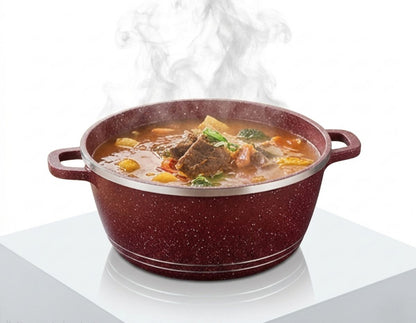 ZS - 12 Pieces Aluminum Granite Coating Non-Stick Cookware Set