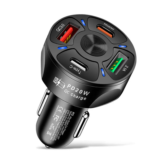 ZS - 4 Port Fast Charging Car Charger