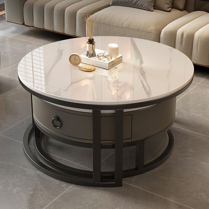 ZS - Modern Round Nesting Coffee Table with Storage