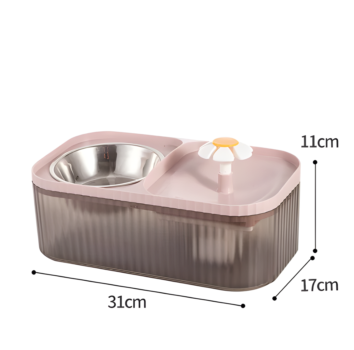ZS - Automatic Cat Water Fountain,2-in-1 Cat Feeding & Watering Supplies