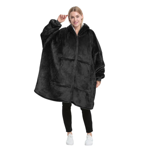 ZS - Oversized Huggle Hoodie Blanket with Zipper