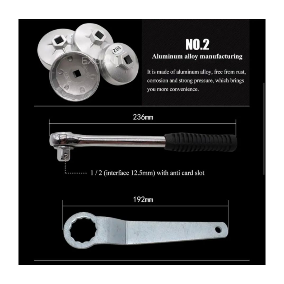 ZS - 23 Piece Aluminium Oil Filter Socket Wrench Set