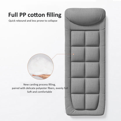 ZS - 190CM Outdoor Portable Recliner Single Camping Bed Folding Bed