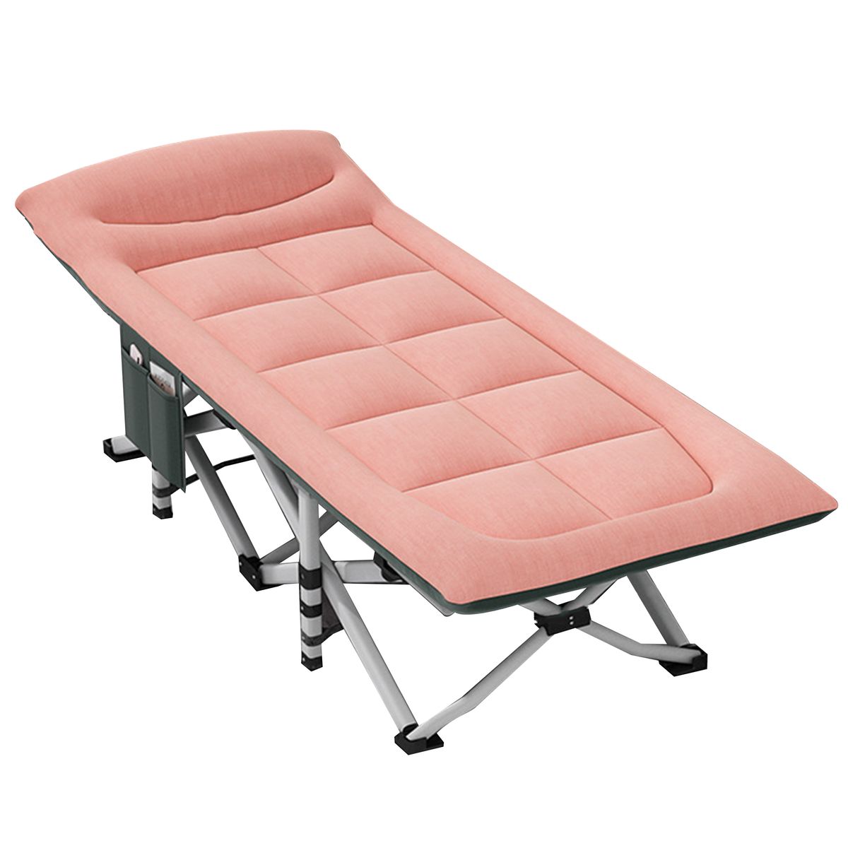 ZS - 190CM Outdoor Portable Recliner Single Camping Bed Folding Bed