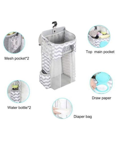 ZS - Hanging Diaper Caddy/Diaper Bag, Crib Side Companion