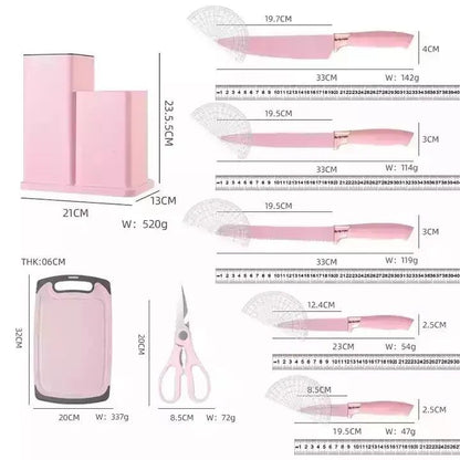 ZS - Silicone Kitchenware Set 19 Pieces Knife & Spoon Set With Storage Rack