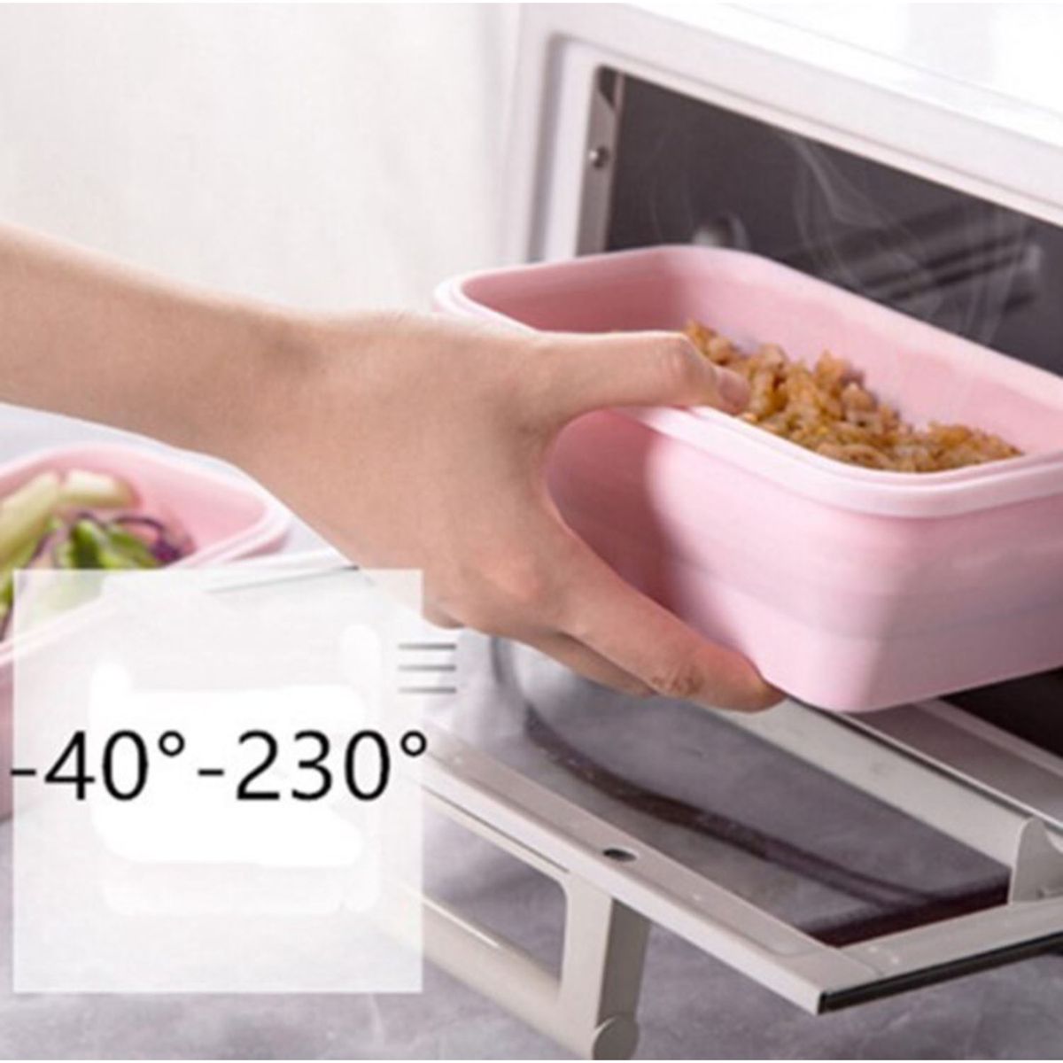 ZS - Collapsible Silicone Lunch Boxes - Set of Four