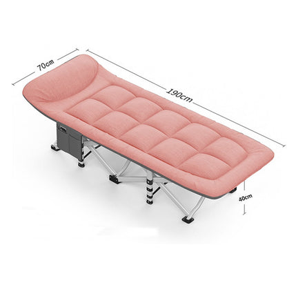 ZS - 190CM Outdoor Portable Recliner Single Camping Bed Folding Bed