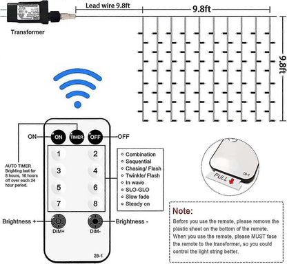 ZS - 280 LED Fairy String Curtain Light with Remote