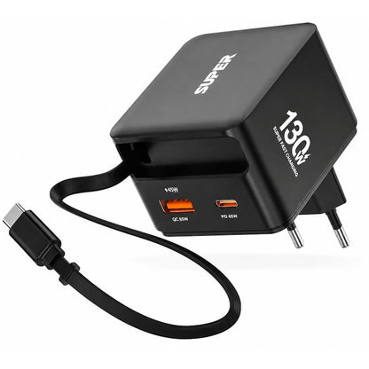 ZS - 130W Super Fast Charger – USB-C PD + USB-A