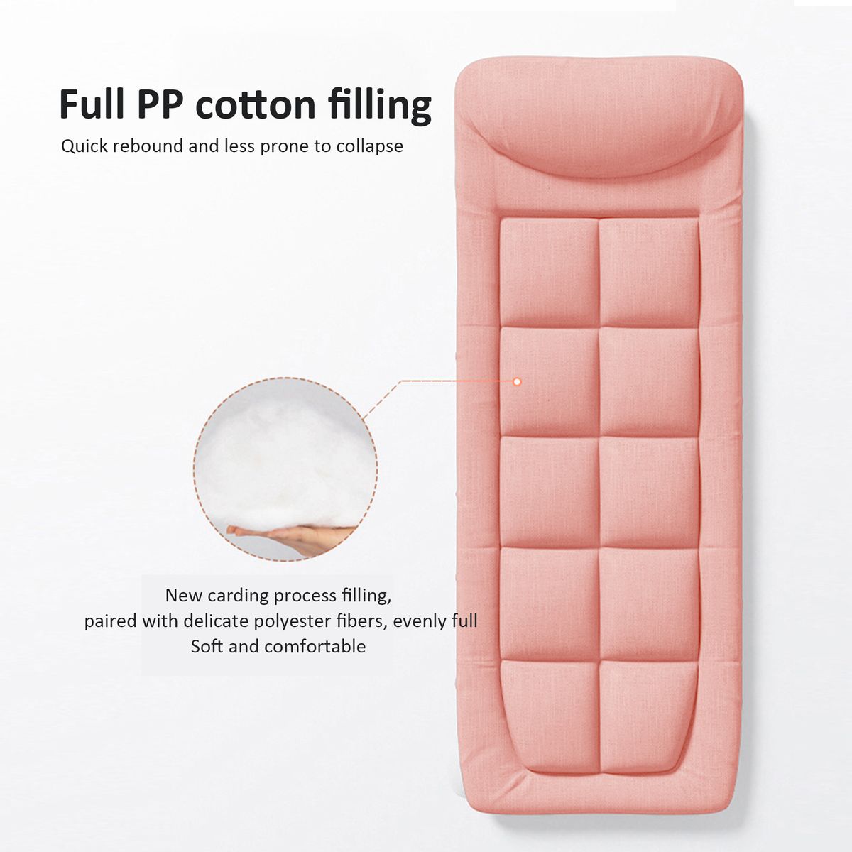 ZS - 190CM Outdoor Portable Recliner Single Camping Bed Folding Bed