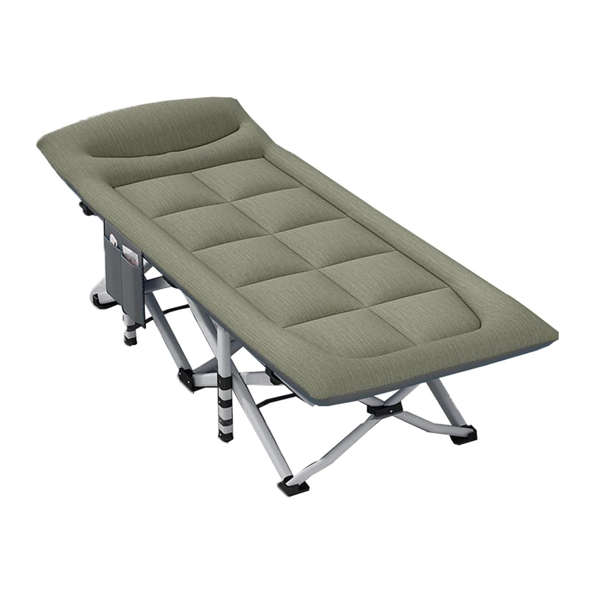 ZS - 190CM Outdoor Portable Recliner Single Camping Bed Folding Bed