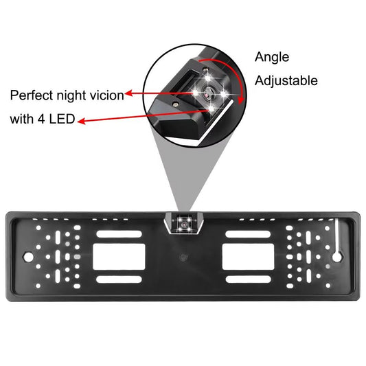 ZS - 12V Car Rear View Camera 4 LED License Plate Holder Parking