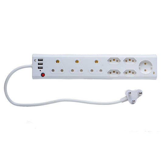 ZS - 9 Way Multi Plug with 3 USB Ports P-09 USB